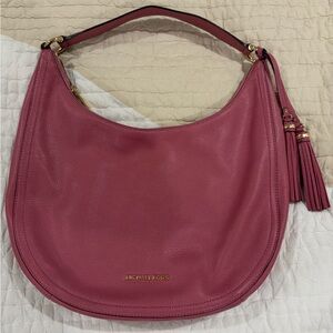 Michael Kors Pebbled Leather Pink Hobo Shoulder Bag